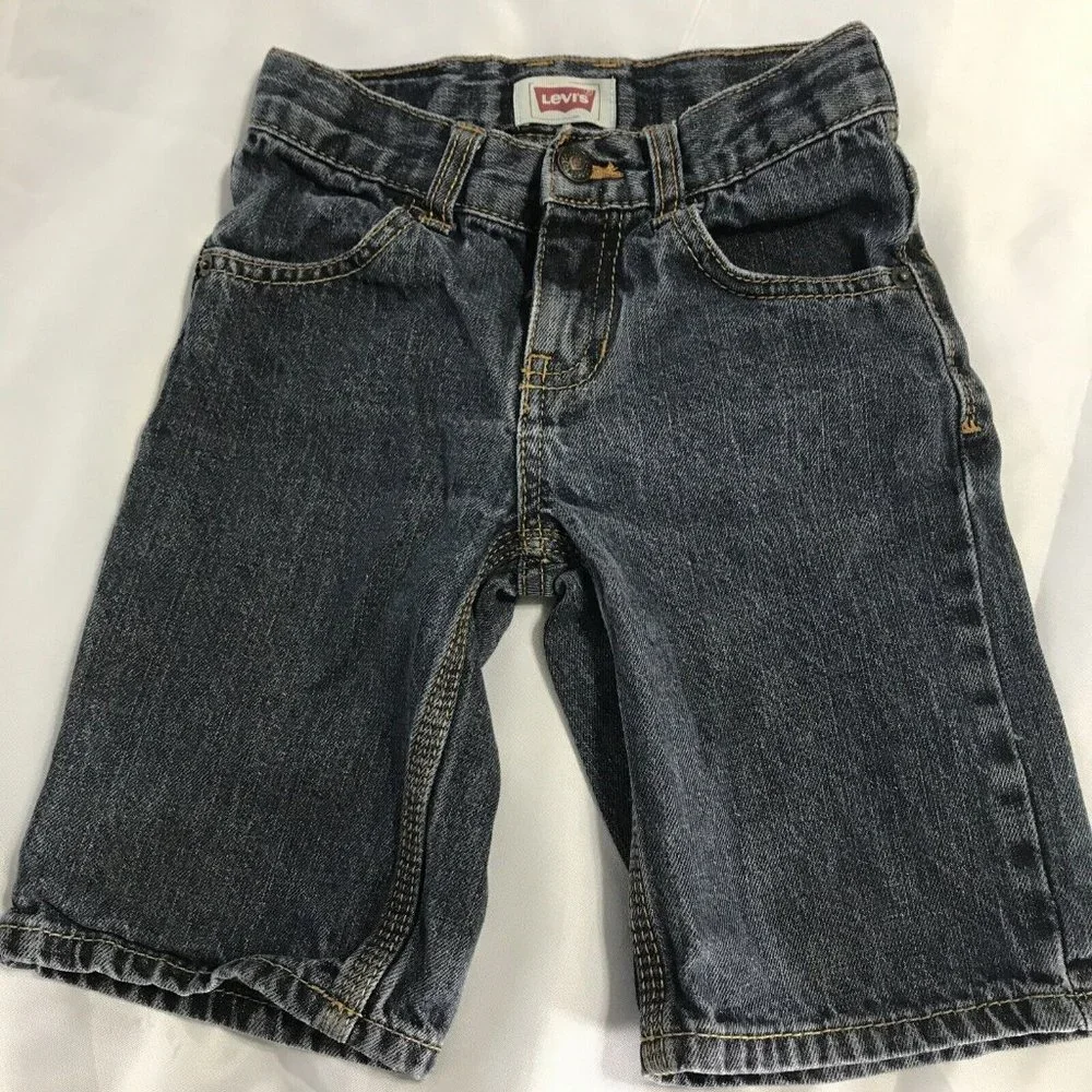 Levi Strauss Classic Red Label Shorts Youth Size 5 Reg Faux Button Pocket Design - Picture 4 of 12